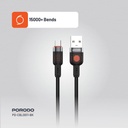 Porodo Braided Cable USB-A to Micro - Black