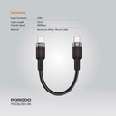 Porodo Braided Cable USB-C to USB-C - Black