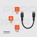 Porodo Braided Cable USB-C to USB-C - Black