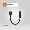 Porodo Braided Cable USB-C to USB-C - Black