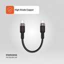 Porodo Braided Cable USB-C to USB-C - Black