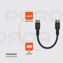 Porodo Braided Cable USB-C to USB-C - Black