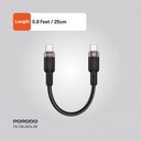 Porodo Braided Cable USB-C to USB-C - Black