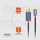 Porodo Woven Cable Lightning to HDMI - Black