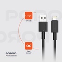 Porodo USB-A to Lightning Durable Charging Cable 