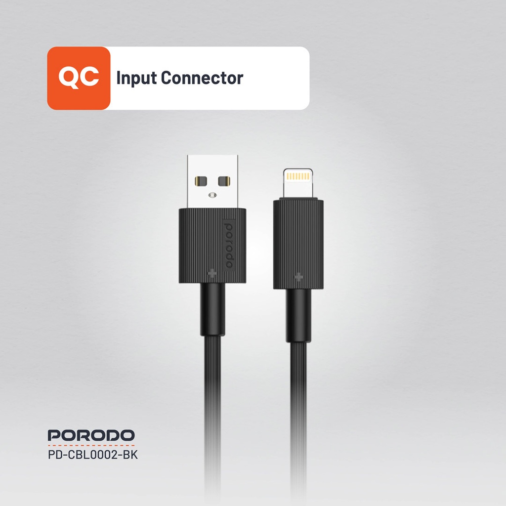 Porodo USB-A to Lightning Durable Charging Cable 