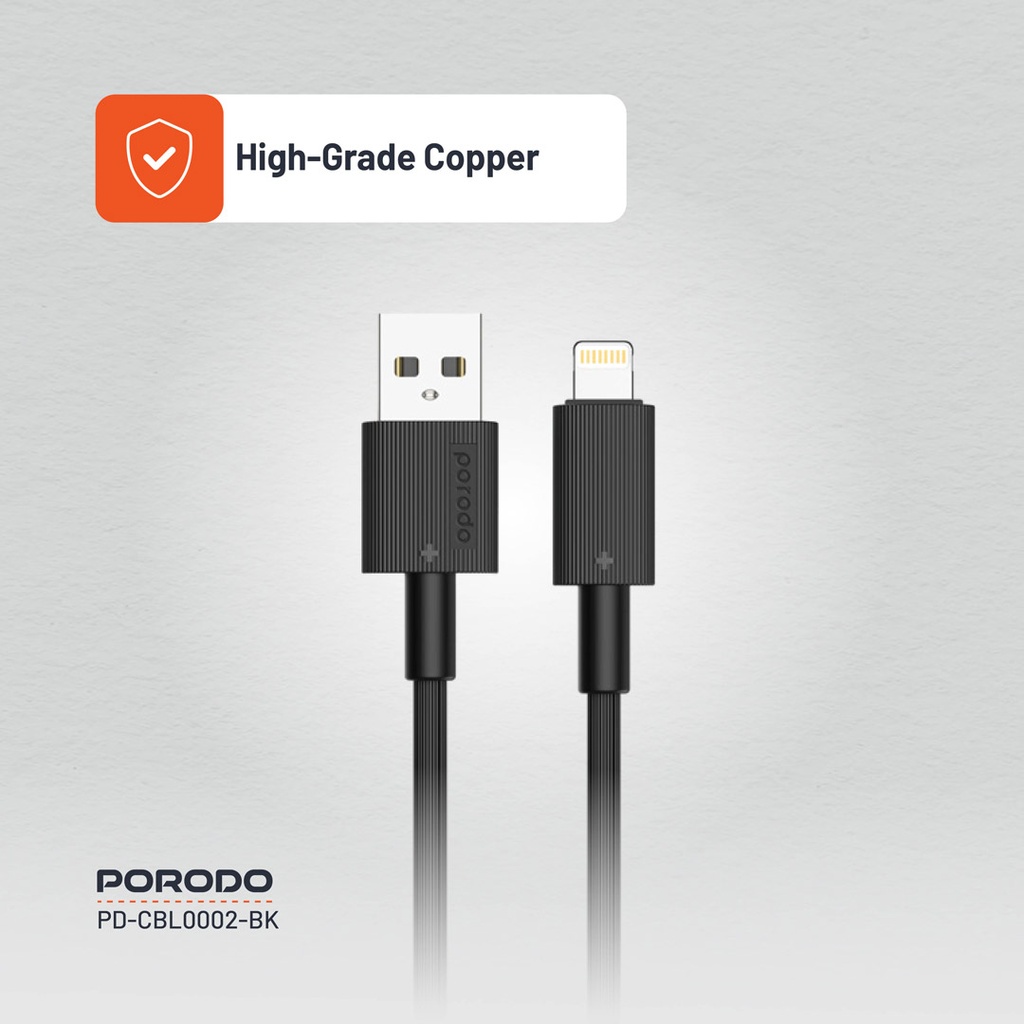 Porodo USB-A to Lightning Durable Charging Cable 