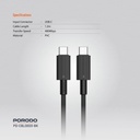 Porodo USB-C to USB-C Durable Charging Cable 
