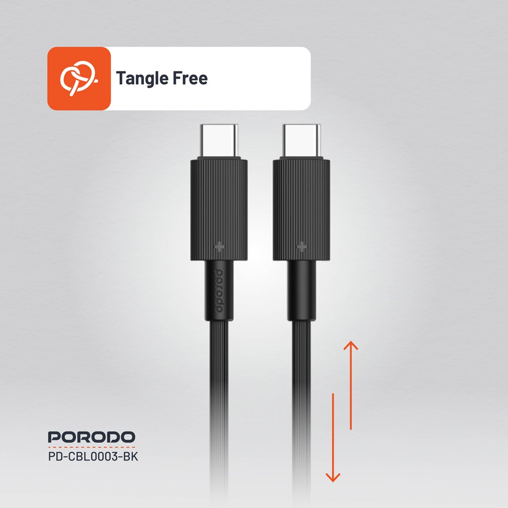 Porodo USB-C to USB-C Durable Charging Cable 