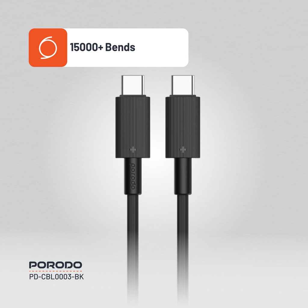 Porodo USB-C to USB-C Durable Charging Cable 