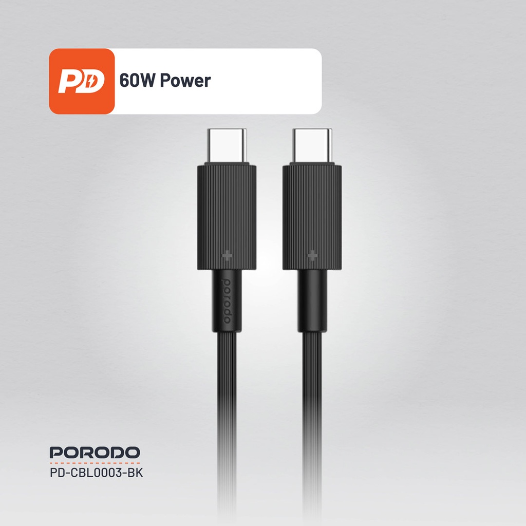 Porodo USB-C to USB-C Durable Charging Cable 