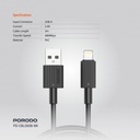 Porodo USB-A to Lightning Durable Charging Cable 