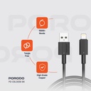 Porodo USB-A to Lightning Durable Charging Cable 
