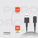 Porodo USB-A to Lightning Durable Charging Cable 