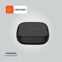 Porodo Soundtec Snap Clip-On Wireless Earbuds - Black