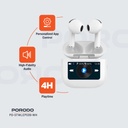 Porodo Soundtec Glimpse Touch Display TWS - White