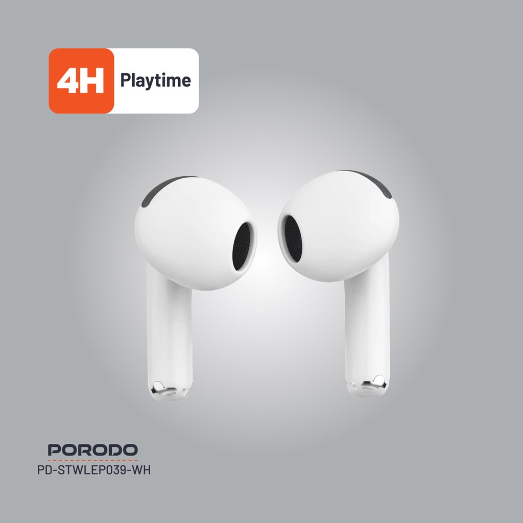 Porodo Soundtec Glimpse Touch Display TWS - White