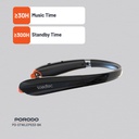Porodo Soundtec Echo Flex Retractable ENC Neckband- Black
