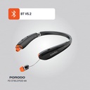 Porodo Soundtec Echo Flex Retractable ENC Neckband- Black