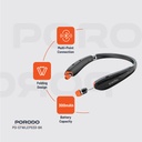 Porodo Soundtec Echo Flex Retractable ENC Neckband- Black