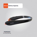 Porodo Soundtec Echo Flex Retractable ENC Neckband- Black