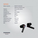 Porodo Gaming Ultra Low-Latency Gaming Earbuds - Black