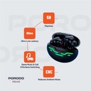 Porodo Gaming Ultra Low-Latency Gaming Earbuds - Black