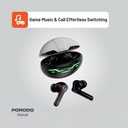 Porodo Gaming Ultra Low-Latency Gaming Earbuds - Black