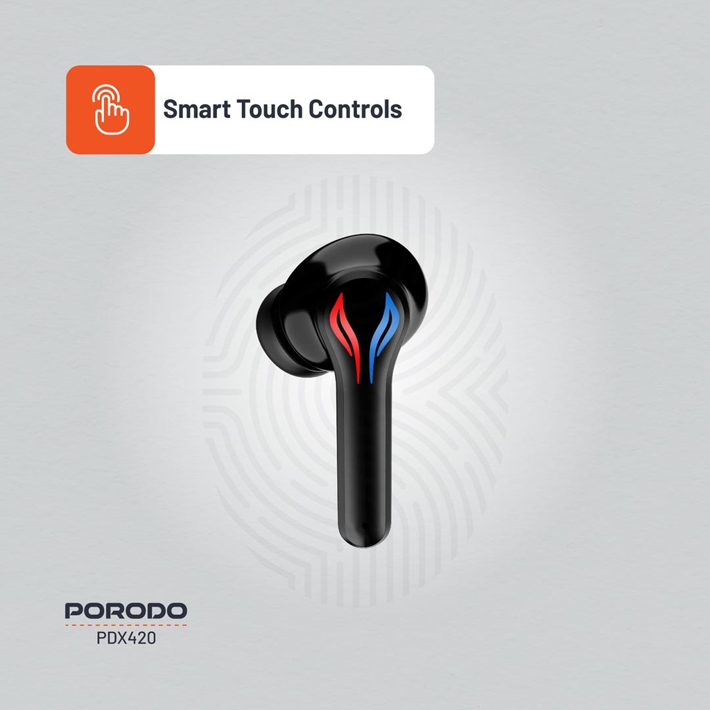 Porodo Gaming Ultra Low-Latency Gaming Earbuds - Black
