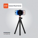 Porodo Flexible Tripod Stand - Black