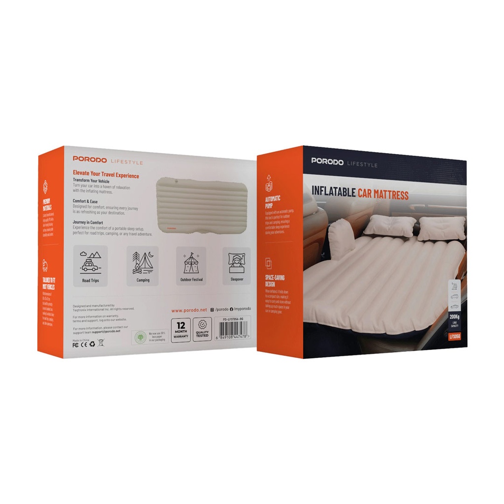 Porodo Lifestyle Car Mattress - Beige
