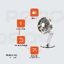 Porodo Lifestyle Metal Desk Fan - Gray