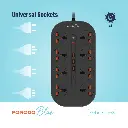 Porodo Blue 8 AC Power Strip - Black