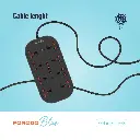 Porodo Blue 8 AC Power Strip - Black