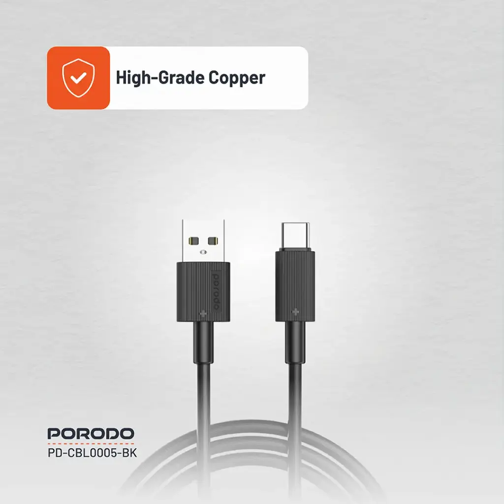 Porodo USB-A to USB-C Durable Charging Cable