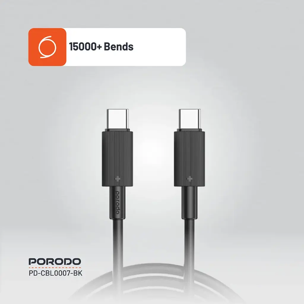 Porodo USB-C to USB-C Durable Charging Cable