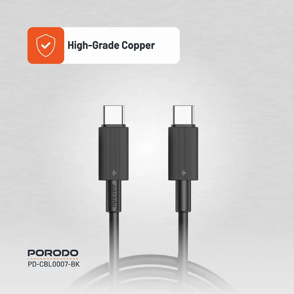 Porodo USB-C to USB-C Durable Charging Cable