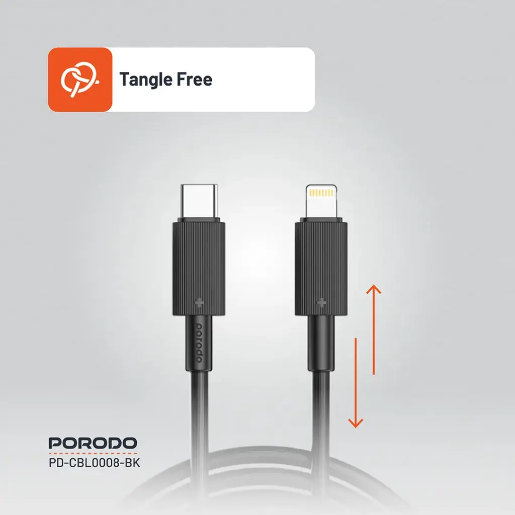 Porodo USB-C to Lightning Durable Charging Cable