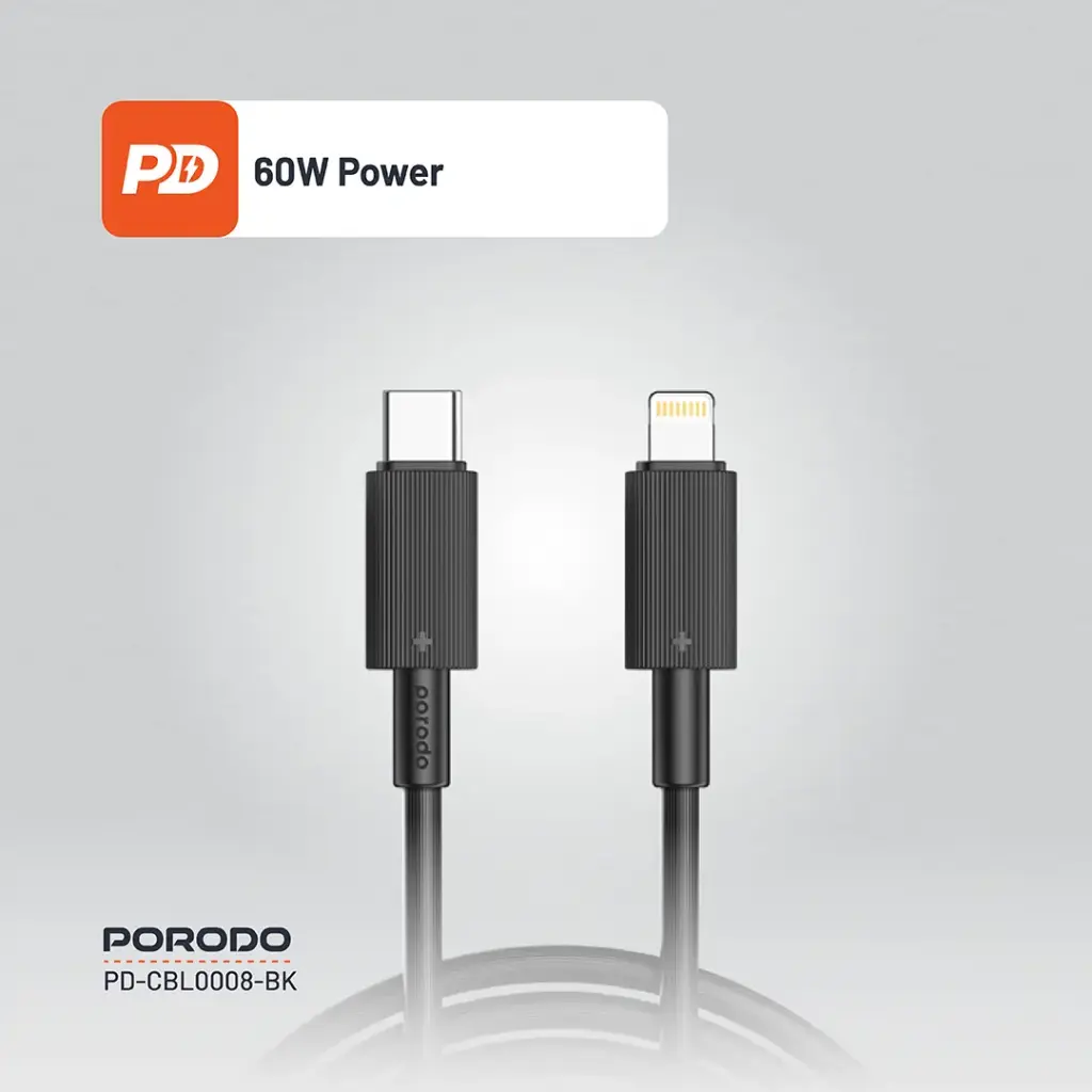 Porodo USB-C to Lightning Durable Charging Cable
