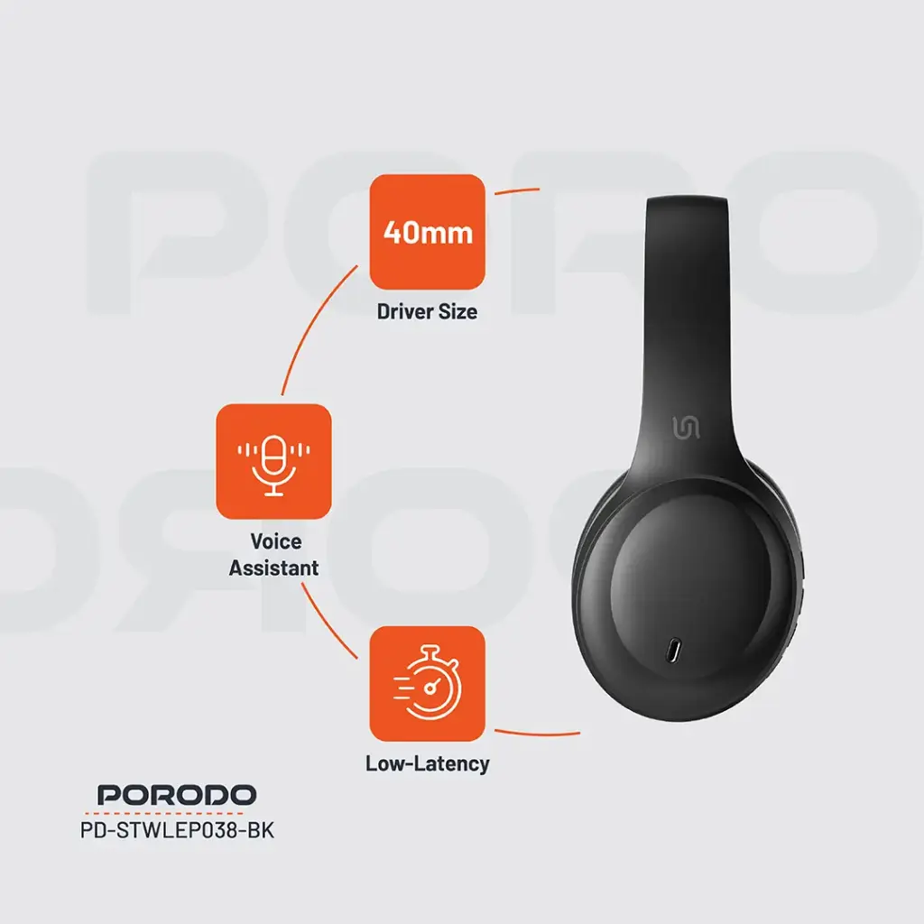 Porodo Soundtec PRIMO Wireless Headphone 
