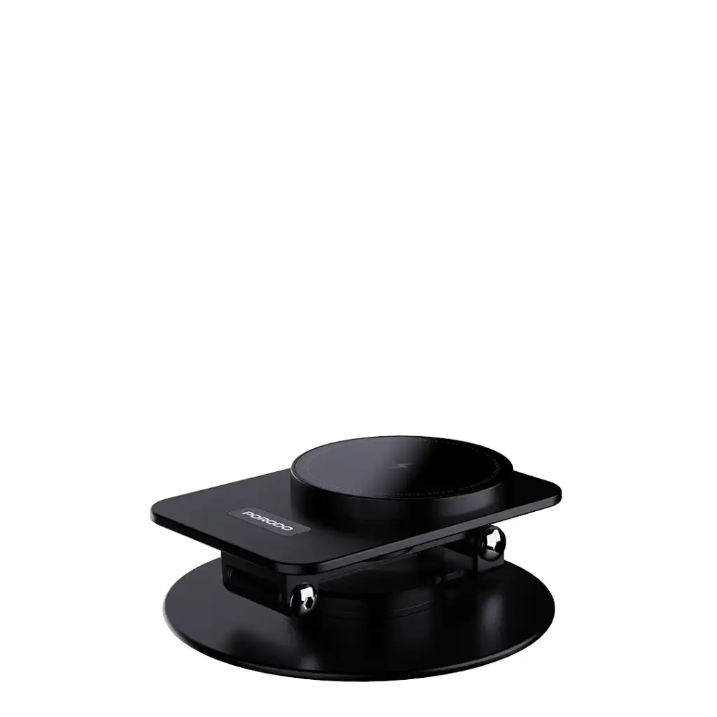 Porodo Wireless Charging Rotating Stand - Black