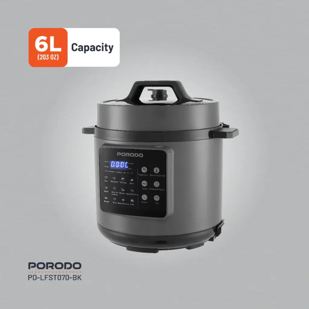 Porodo Lifestyle 1300W Multi-Cuisine Pressure Cooker  - Black