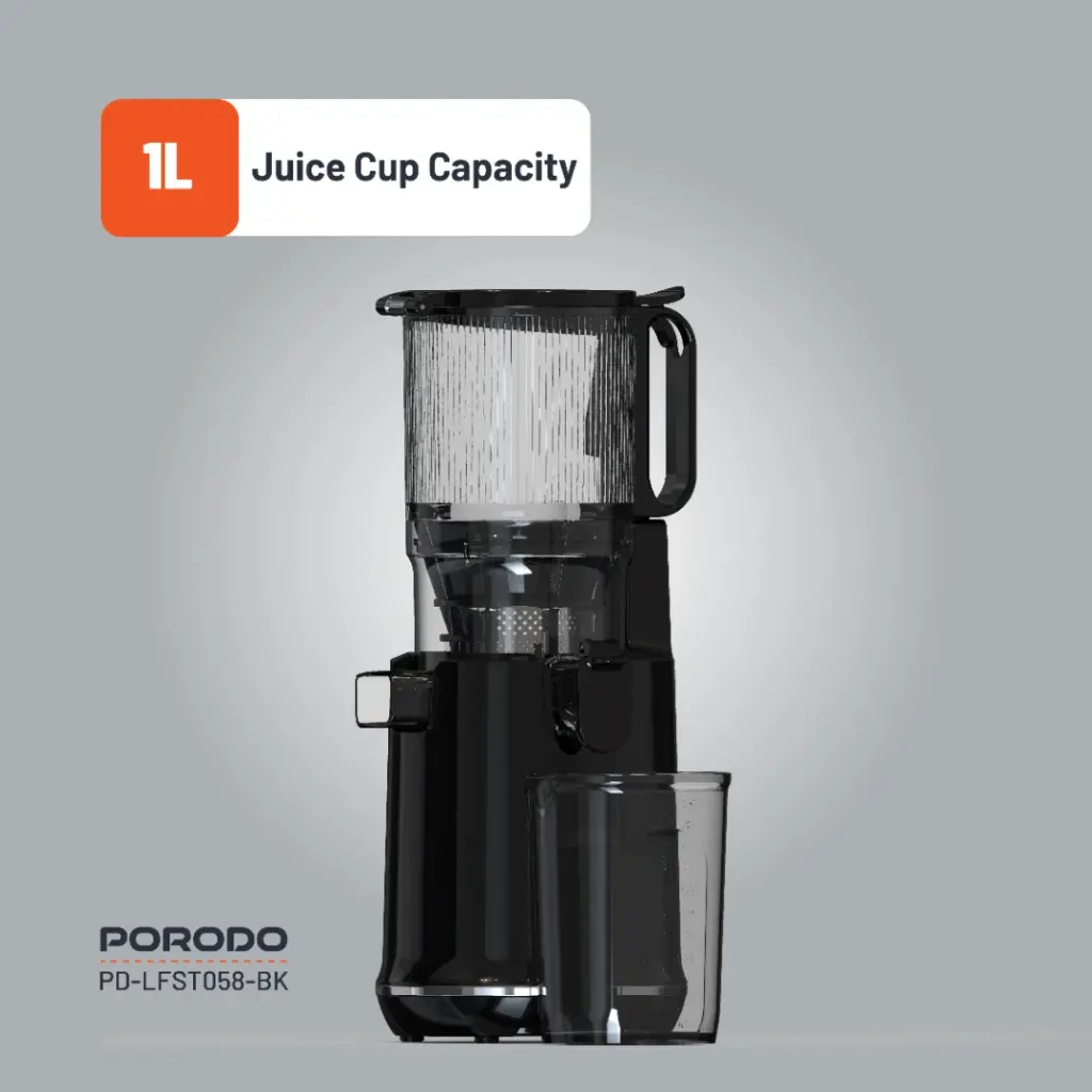 Porodo Lifestyle Cold Press Slow Juicer - Black