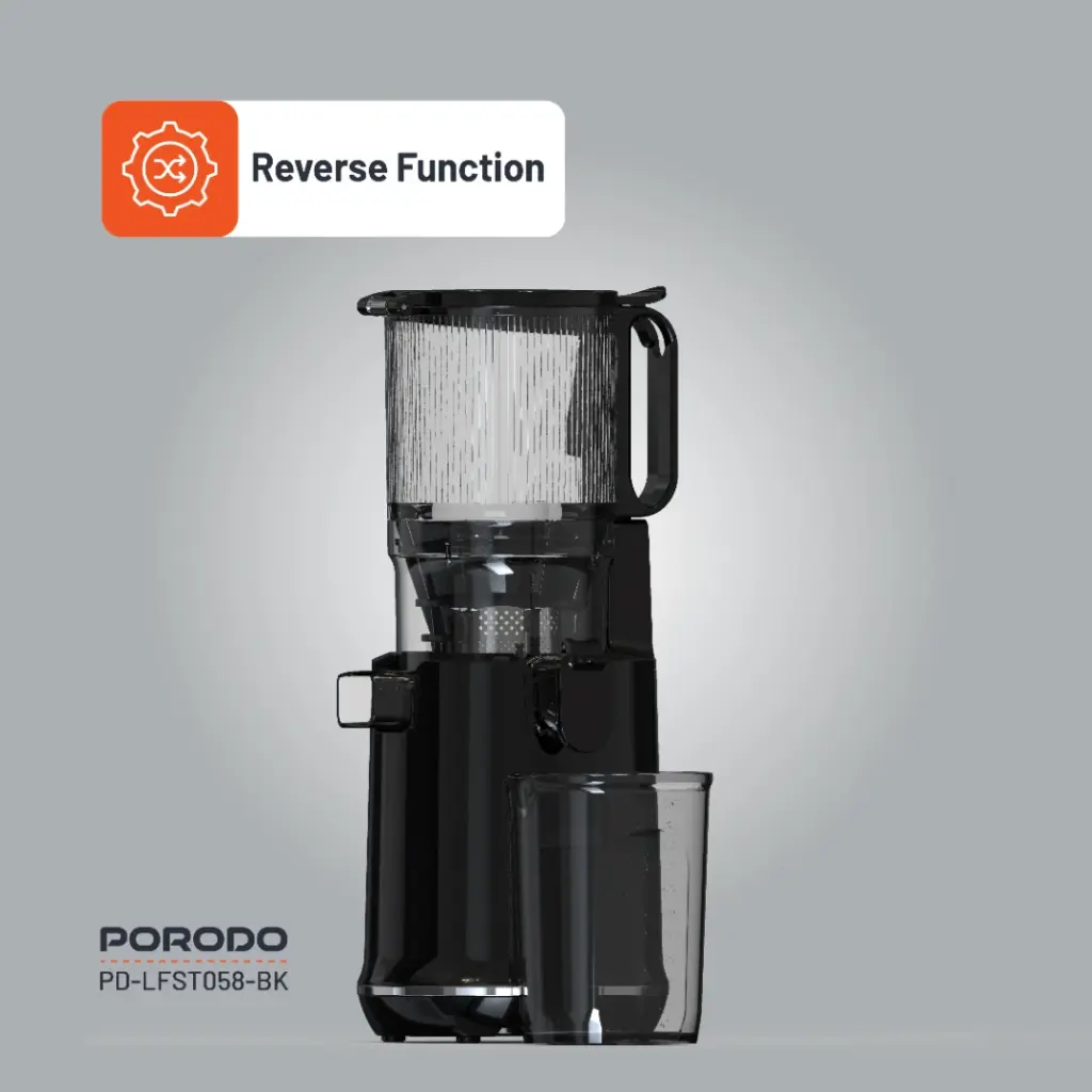 Porodo Lifestyle Cold Press Slow Juicer - Black