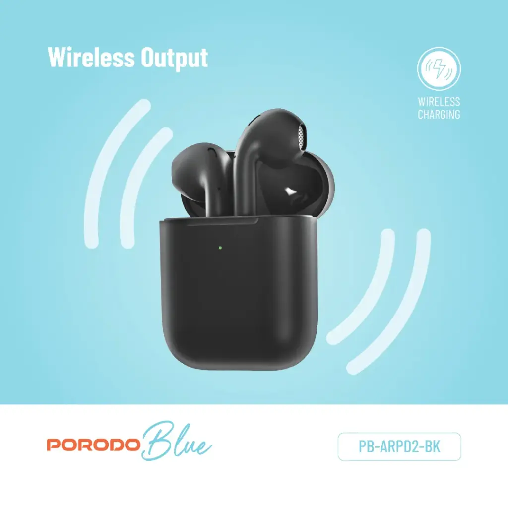 Porodo Blue Deep Bass Wireless Earbuds 2