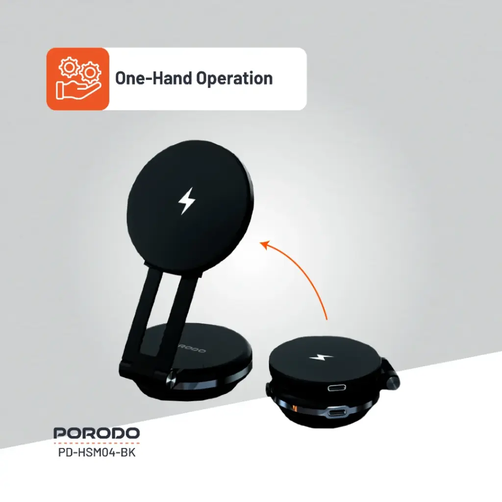 Porodo Vacseal Magsafe Charging Mount - Black
