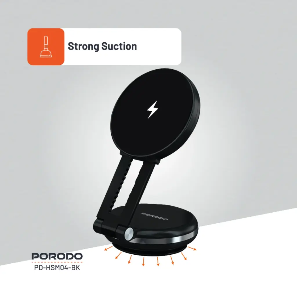 Porodo Vacseal Magsafe Charging Mount - Black