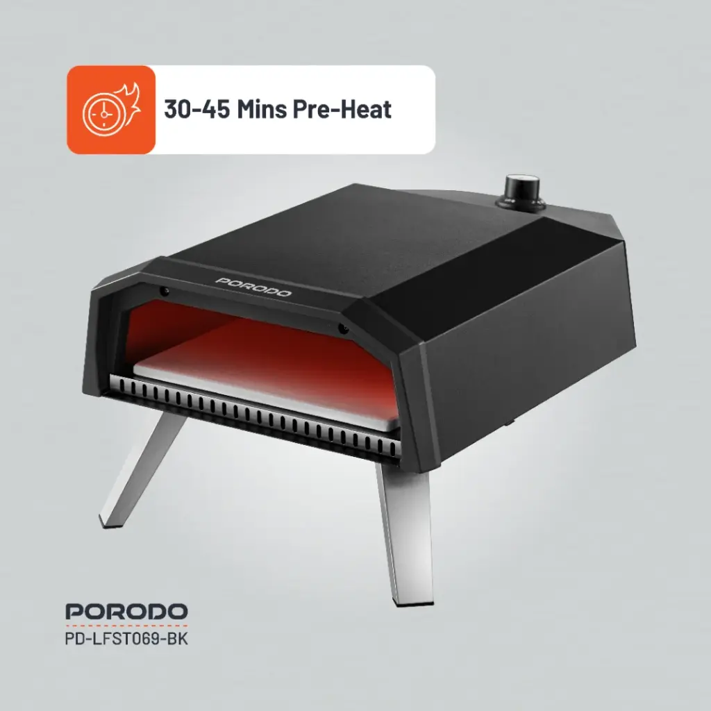 Porodo Lifestyle 12" Pizza Outdoor Oven - Black