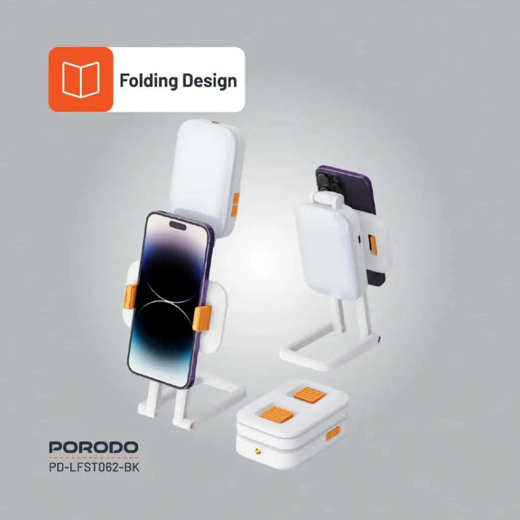 Porodo Lifestyle Phone Stand Fill Light - Black