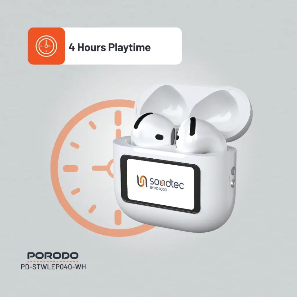 Porodo Soundtec Glimpse ANC - White